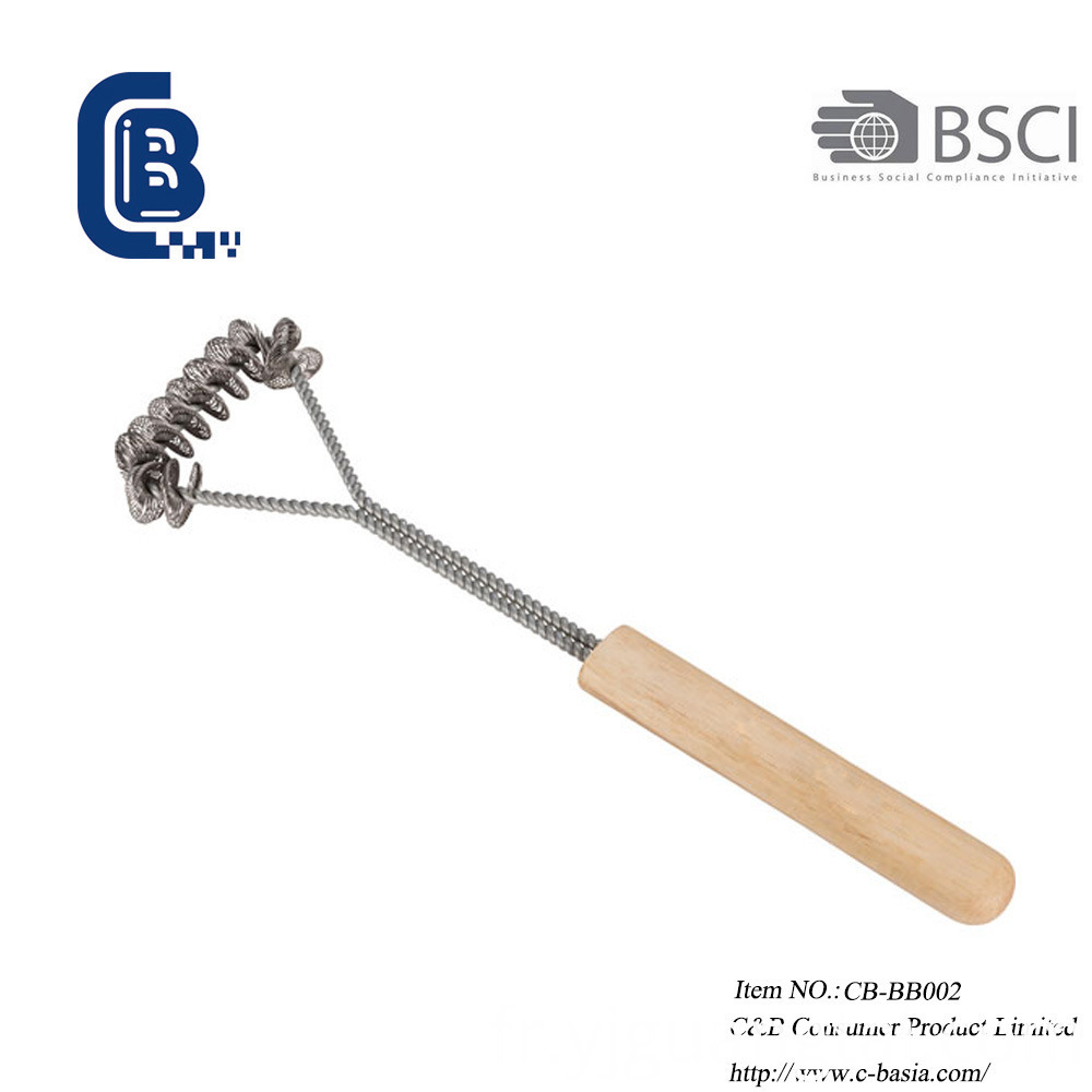 Brosse de nettoyage de gril de BBQ d'acier inoxydable de double garniture, brosse de grillage